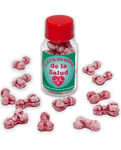 DIABLO PICANTE - 12 BONBONS SANTÉ FORME PÉNIS FRAISE/CERISE