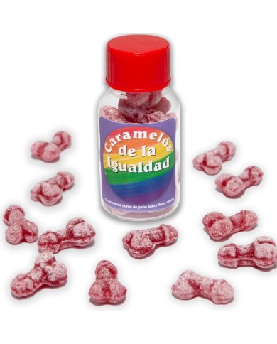 DIABLO PICANTE - 12 BONBONS ÉGALITÉ DE FORME DE PÉNIS FRAISE/CERISE