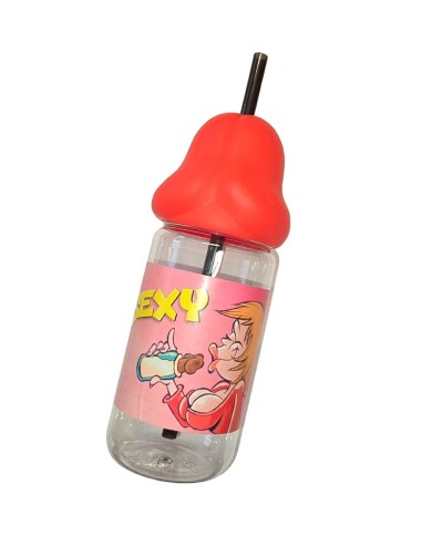 DIABLO PICANTE - BIBERON EN FORME DE PÉNIS 360 ML ROUGE