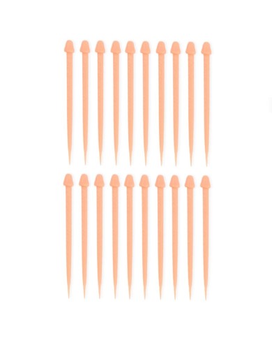 DIABLO PICANTE - BÂTONNETS PÉNIS ARAIGNÉES POUR CHAIR 20 UNITÉS