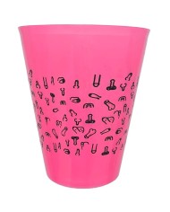 DIABLO PICANTE - TASSE FUCHSIA 500 ML AVEC PÉNIS NOIRS