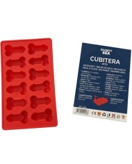 DIABLO PICANTE - 12 PÉNIS EN SILICONE DUR POUR SEAU À GLACES SUSPENDU BLEU