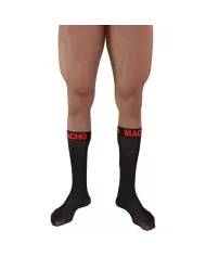 MACHO - CHAUSSETTES FINES TAILLE UNIQUE NOIR/ROUGE