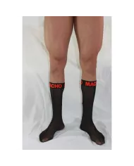 MACHO - CHAUSSETTES FINES TAILLE UNIQUE NOIR/ROUGE