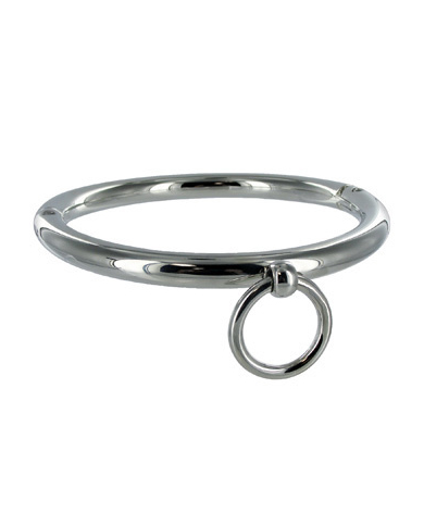 METAL HARD - COLLIER BDSM AVEC ANNEAU 18CM