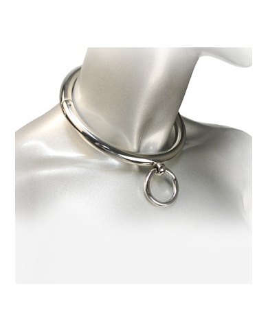 METAL HARD - COLLIER BDSM AVEC ANNEAU 18CM