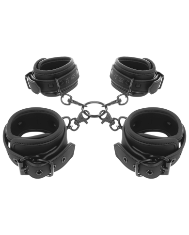 FETISH SUBMISSIVE - ENSEMBLE DE MENOTTES POUR MAINS ET CHEVILLES AVEC DOUBLURE EN NOPRÈNE