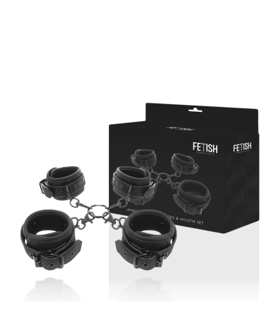 FETISH SUBMISSIVE - ENSEMBLE DE MENOTTES POUR MAINS ET CHEVILLES AVEC DOUBLURE EN NOPRÈNE
