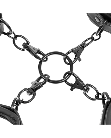 FETISH SUBMISSIVE - ENSEMBLE DE MENOTTES POUR MAINS ET CHEVILLES AVEC DOUBLURE EN NOPRÈNE