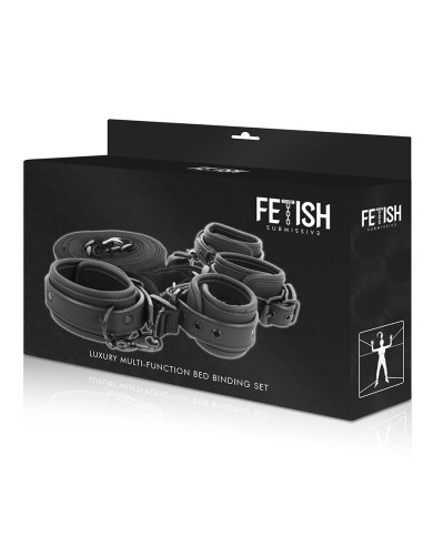 FETISH SUBMISSIVE - ENSEMBLE DE MENOTTES ET LIENS AVEC DOUBLURE EN NOPRÈNE