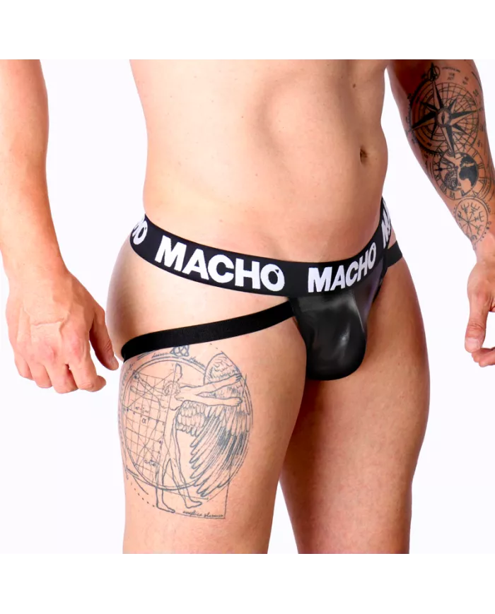 MACHO - MX25NC JOCK CUIR NOIR L MACHO - MX25NC JOCK CUIR NOIR L