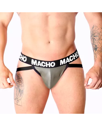 MACHO - MX27GR JOCK CUIR GRIS BEIGE S