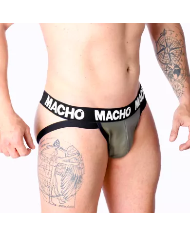 MACHO - MX27GR JOCK CUIR GRIS BEIGE L