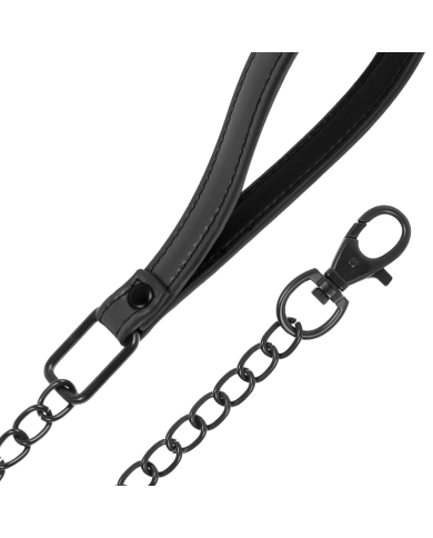 FETISH SUBMISSIVE - COLLIER CHAÎNE DOUBLURE EN NOPRÈNE