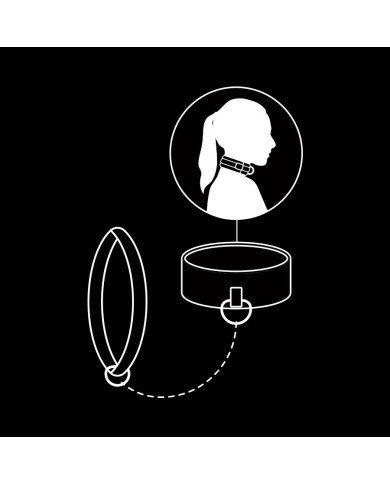 FETISH SUBMISSIVE - COLLIER CHAÎNE DOUBLURE EN NOPRÈNE