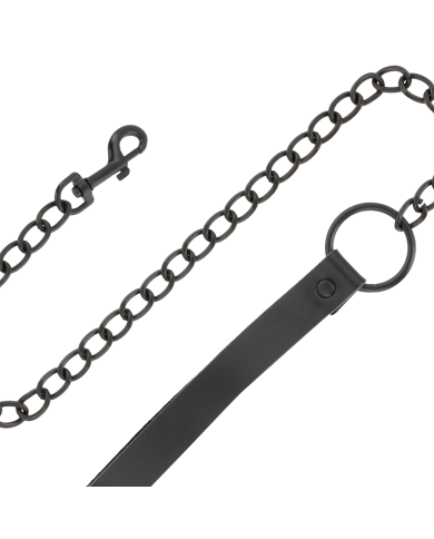 DARKNESS - COLLIER NOIR AVEC CHAÎNE