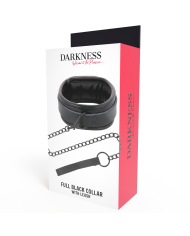 DARKNESS - COLLIER NOIR AVEC CHAÎNE