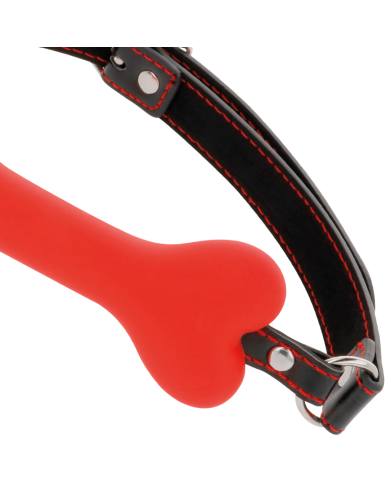 DARKNESS - BÂILLON EN SILICONE À OS ROUGE