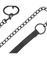 DARKNESS - COLLIER NOIR AVEC CHAÎNE