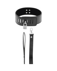 DARKNESS - COLLIER BDSM AVEC SERRURE NOIRE