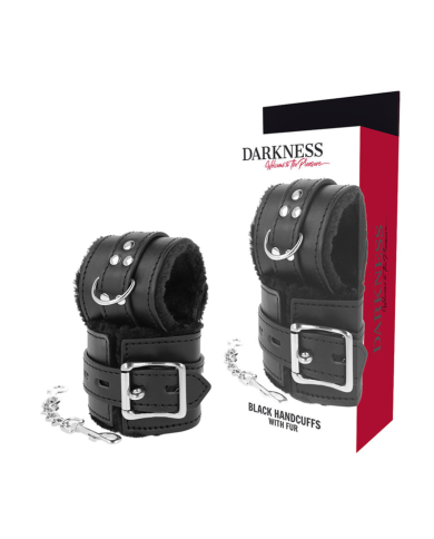 DARKNESS - MENOTTES BDSM DOUBLÉES NOIRES