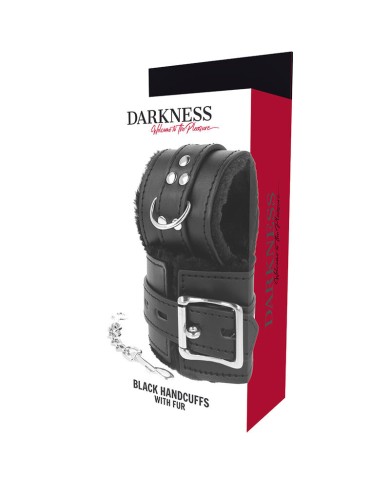DARKNESS - MENOTTES BDSM DOUBLÉES NOIRES
