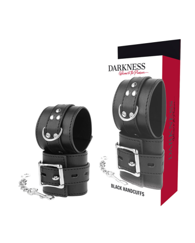 DARKNESS - MENOTTES EN CUIR NOIR