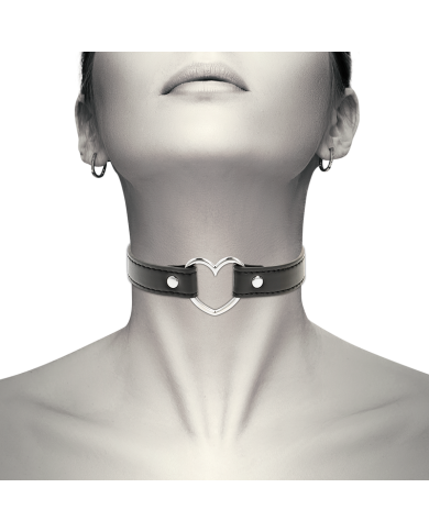 COQUETTE CHIC DESIRE - COLLIER CUIR VEGAN FEMME ACCESSOIRE COEUR