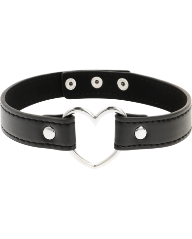 COQUETTE CHIC DESIRE - COLLIER CUIR VEGAN FEMME ACCESSOIRE COEUR