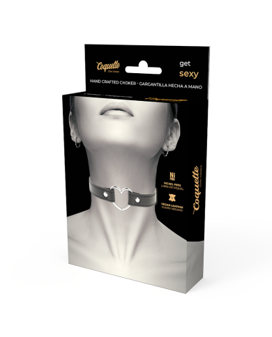 COQUETTE CHIC DESIRE - COLLIER CUIR VEGAN FEMME ACCESSOIRE COEUR