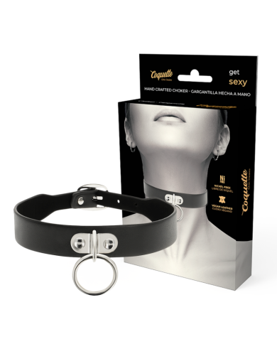 COQUETTE CHIC DESIRE - COLLIER EN CUIR VEGAN FEMME ACCESSOIRE FÉTICHE