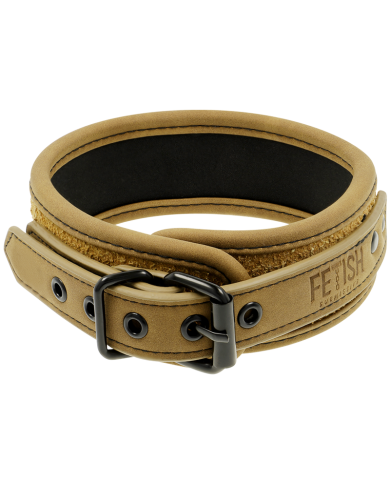 FETISH SUBMISSIVE ORIGIN - COLLIER CHAÎNE DOUBLÉE DE NÉOPRÈNE