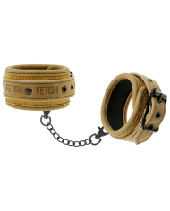 FETISH SUBMISSIVE ORIGEN - MENOTTES DE CHEVILLE EN CUIR VÉGÉTALIEN AVEC DOUBLURE EN NÉOPRÈNE