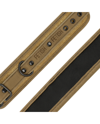 FETISH SUBMISSIVE ORIGEN - MENOTTES DE CHEVILLE EN CUIR VÉGÉTALIEN AVEC DOUBLURE EN NÉOPRÈNE