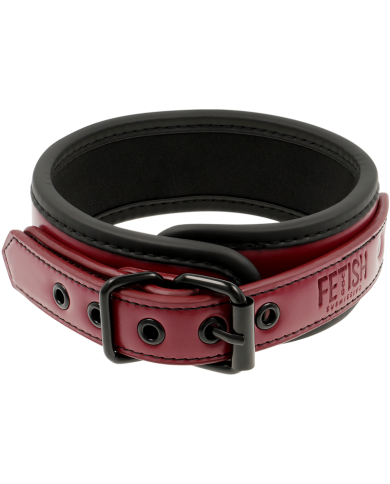 FETISH SUBMISSIVE DARK ROOM - COLLIER CHAÎNE DOUBLURE EN NÉOPRÈNE