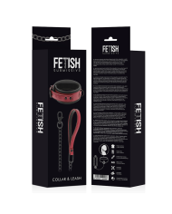 FETISH SUBMISSIVE DARK ROOM - COLLIER CHAÎNE DOUBLURE EN NÉOPRÈNE
