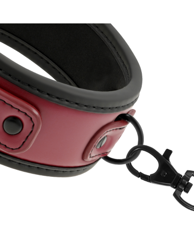 FETISH SUBMISSIVE DARK ROOM - COLLIER CHAÎNE DOUBLURE EN NÉOPRÈNE
