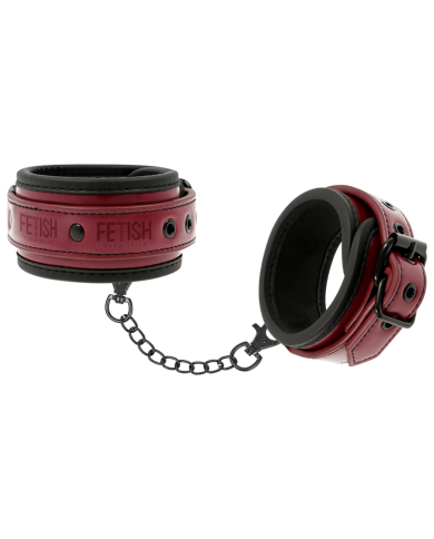 FETISH SUBMISSIVE DARK ROOM - MENOTTES DE CHEVILLE EN CUIR VÉGAN AVEC DOUBLURE EN NÉOPRÈNE
