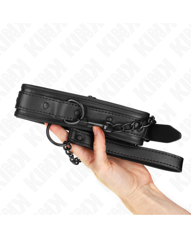 KINK - COLLIER DE BONDAGE EN NÉOPRÈNE MODÈLE 2 AVEC CEINTURE 78 CM RÉGLABLE 37,5 X 49,5 CM