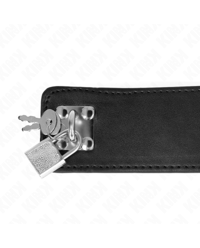 KINK - COLLIER AVEC CEINTURE 65 CM AVEC LARGE BRACELET NOIR AJUSTABLE 33,5-41 CM X 5 CM