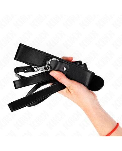 KINK - COLLIER AVEC CEINTURE 116 CM BRACELET NOIR AJUSTABLE 32-50 CM X 8 CM