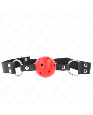KINK - BALLE RESPIRANTE 4 CM BAG AVEC DOUBLE RIVET ROUGE 62,5 x 2,5 CM AJUSTABLE 42-58 CM