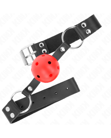 KINK - BALLE RESPIRANTE 4 CM BAG AVEC DOUBLE RIVET ROUGE 62,5 x 2,5 CM AJUSTABLE 42-58 CM