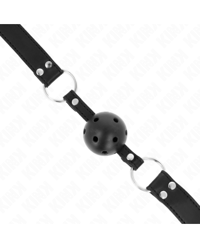 KINK - BÂTON RESPIRANT 4 CM AVEC DOUBLE RIVET MODÈLE 1 NOIR 62,5 x 2,5 CM RÉGLABLE 42-58 CM