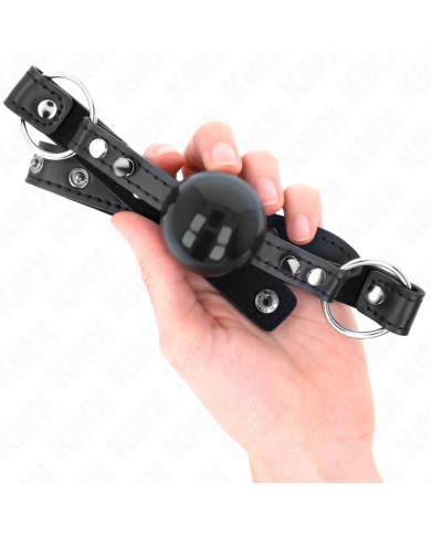 KINK - BÂILLON BALLE 4 CM AVEC POINTE RIVET ET SNAP LOCK 65 x 2 CM