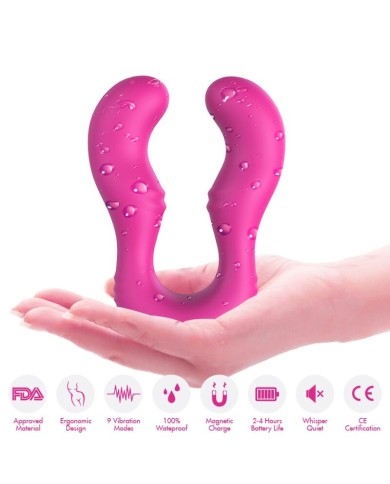 ARMONY - VIBRATEUR SERAPH DOUBLE TÉLÉCOMMANDE FUCHSIA