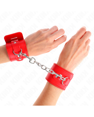 KINK - APPUI-POIGNETS AVEC FERMETURE PAR CADENAS ROUGE AJUSTABLE 16-23 CM X 5,5 CM