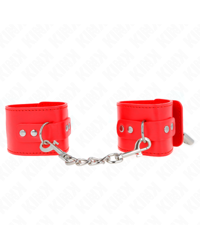 KINK - APPUI-POIGNETS AVEC FERMETURE PAR CADENAS ROUGE AJUSTABLE 16-23 CM X 5,5 CM