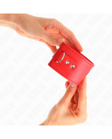 KINK - APPUI-POIGNETS AVEC FERMETURE PAR CADENAS ROUGE AJUSTABLE 16-23 CM X 5,5 CM