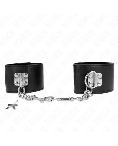 KINK - APPUI-POIGNETS AVEC FERMETURE PAR CADENAS NOIR AJUSTABLE 16-23 CM X 5,5 CM
